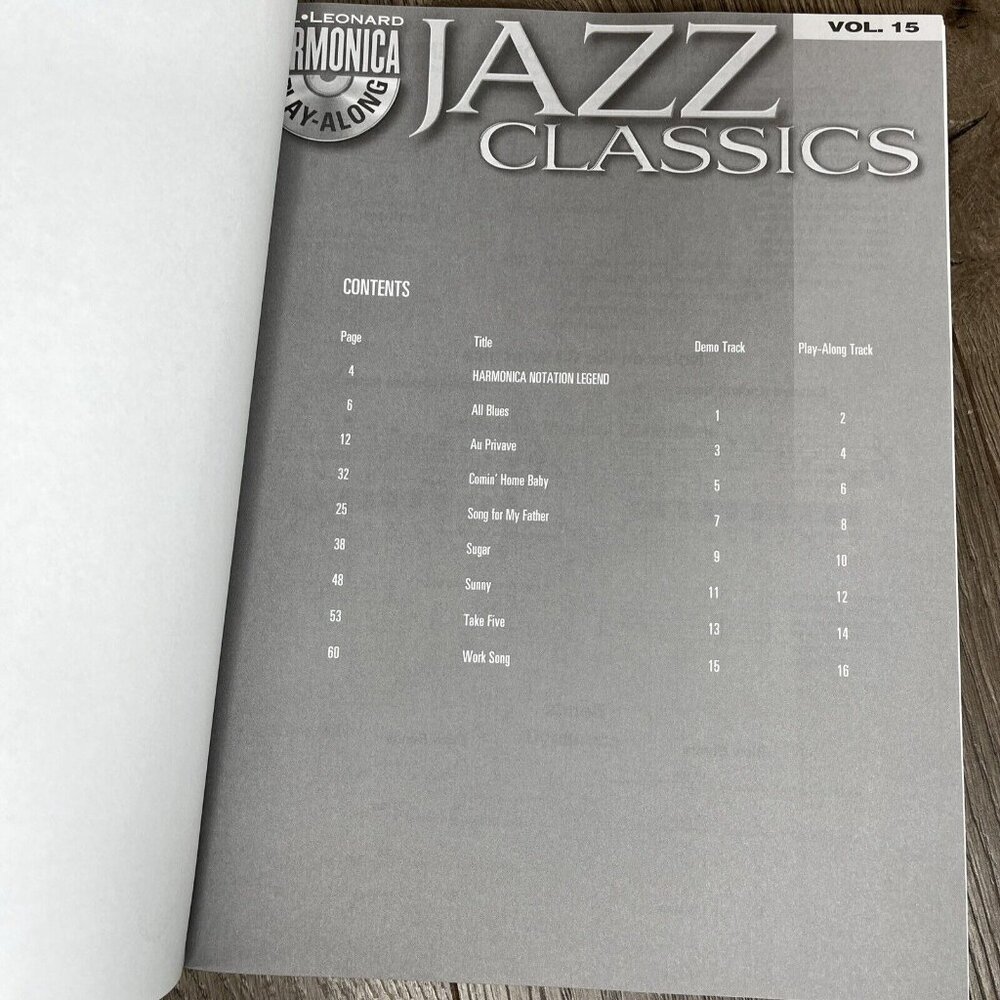 Jazz Classics - Vol. 15 Harmonica Play-Along Book and Sound Alike CD Hal Leonard - Picture 5 of 6